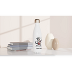 Personalised - Cat Playing Guitar - White 17oz Stainless Steel Water Bottle Personalised Water Bottle animal Globally Fulfilled Music
