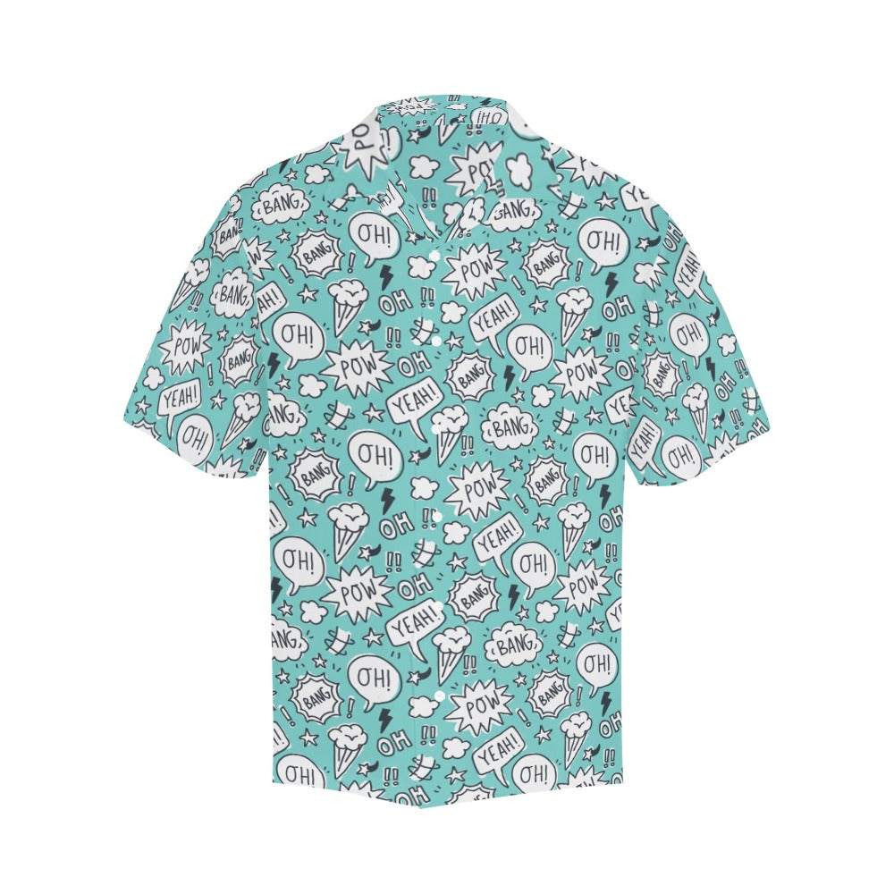 Comic Book Speech Bubbles - Mens Hawaiian Shirt