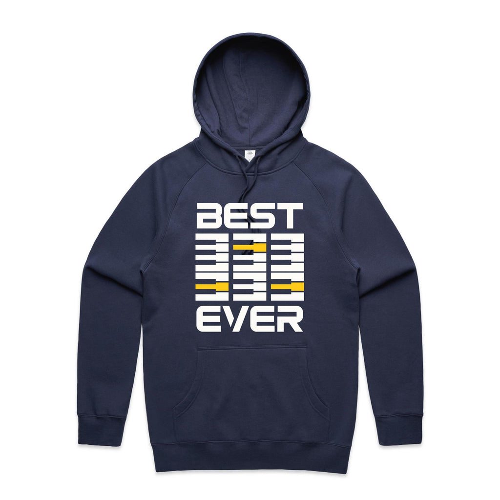 Best Dad Ever, Piano Keyboard - Mens Hoodie Midnight Blue Mens Hoodie Dad Music Printed In Australia