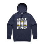 Best Dad Ever, Piano Keyboard - Mens Hoodie Midnight Blue Mens Hoodie Dad Music Printed In Australia