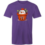 Chicken Pot Pi - Mens T-Shirt Purple Mens T-shirt animal Maths Printed In Australia