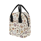 Books And Coffee - Zipper Lunch Bag Zipper Lunch Bag Printed Offshore