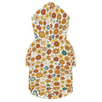 70's Style Floral Pet Hoodie (Large Size)
