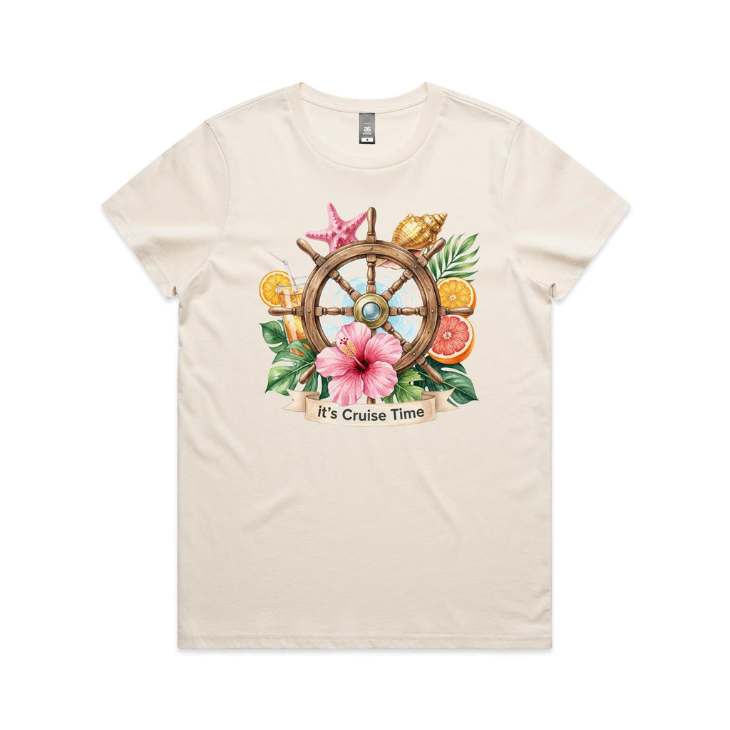 It's Cruise Time Womens Cruise T-shirt Ecru Womens Cruise T-shirt Cruise Printed In Australia
