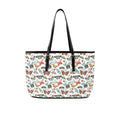 Pretty Moths And Butterflies PU Leather Tote Bag Large One Size Leather Tote Bag-Large animal Printed Offshore