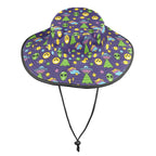 Groovy Alien And UFO Wide Brim Bucket Hat Wide Brim Bucket Hat Printed Offshore Sci Fi