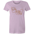 Barista Pouring Coffee - Womens T-shirt Lavender Womens T-shirt Coffee Printed In Australia