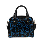Blue Squiggle - Shoulder Handbag (Model 1634) Shoulder Handbags (1634)