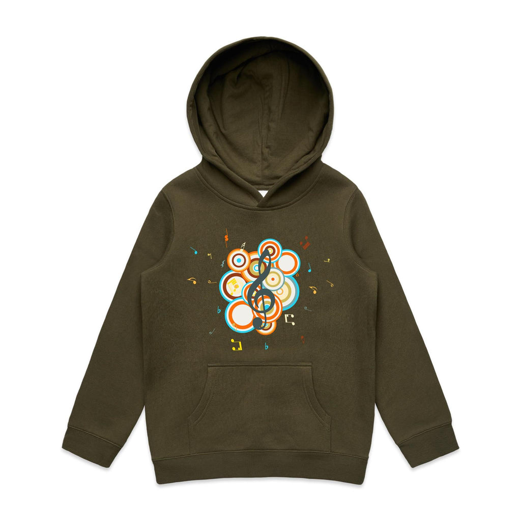 Funky Music - Kids Hoodie Army Kids Hoodie Printed In Australia