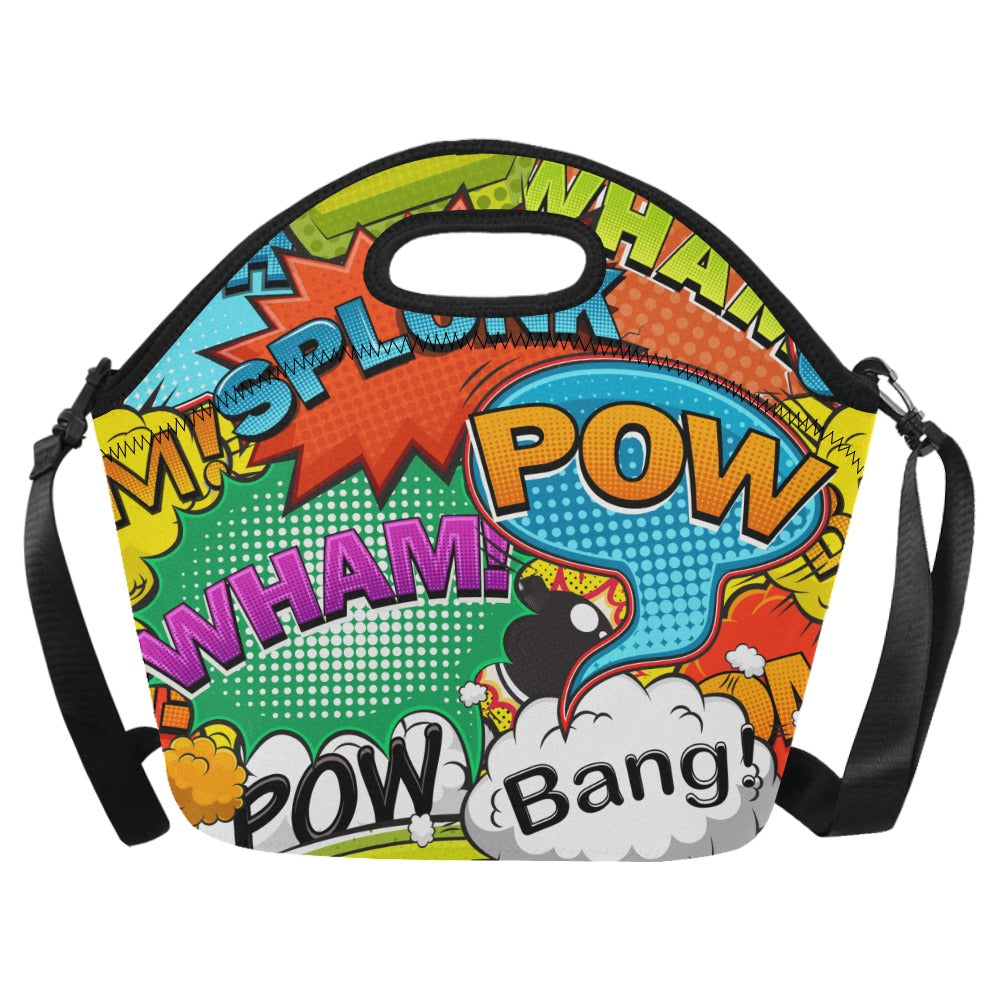 Comic Book 2 - Neoprene Lunch Bag One Size Neoprene Lunch Bag Printed Offshore