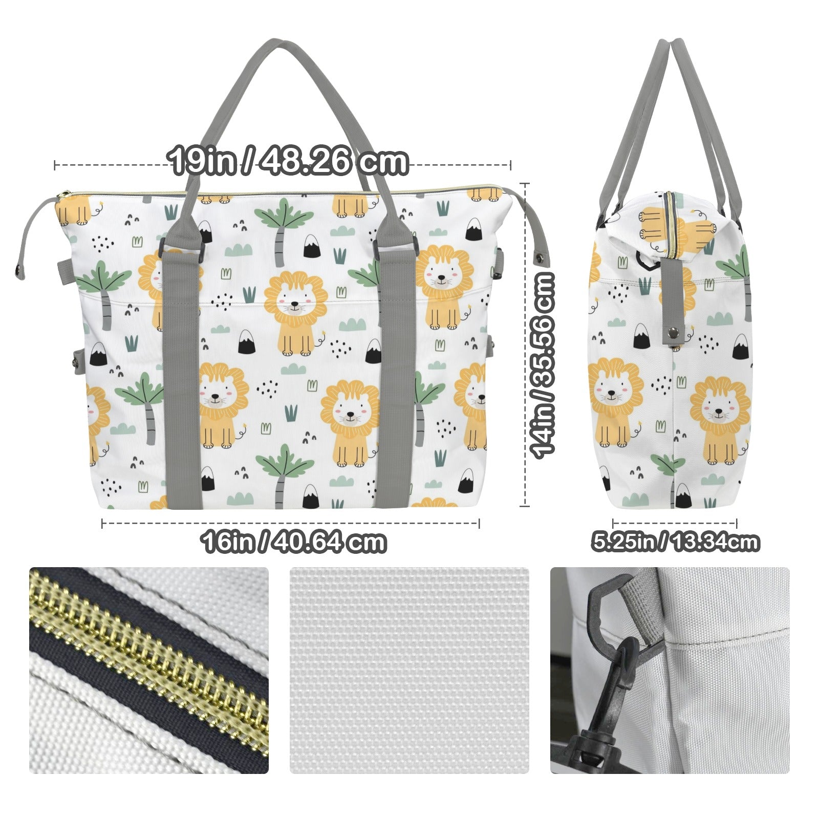 Lions Duffle Bag-Simple (Model 1715) Duffle Bag-Simple (1715)