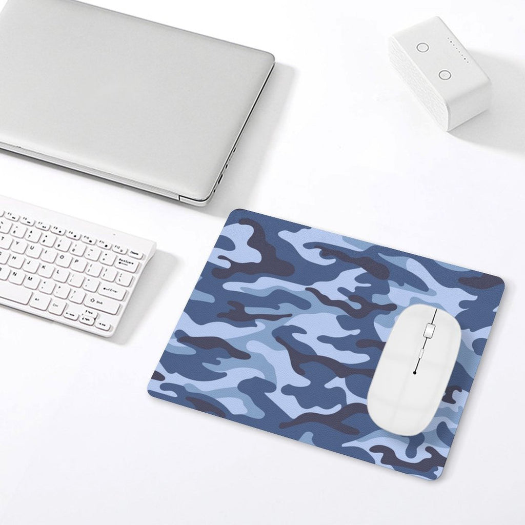 Blue Camouflage Leather Mouse Pad Leather Mouse Pad Printed Offshore