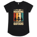 It's Not Hoarding If It's Guitars Women's AS Colour Scoop Neck T-Shirt Black Womens Scoop Neck T-shirt Music Printed In Australia
