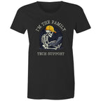I'm The Family Tech Support - Womens T-shirt Black Womens T-shirt Printed In Australia Tech