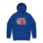 Drive And Surf - Mens Hoodie Bright Royal Mens Hoodie Printed In Australia Surf