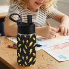 Lightning Bolts 12oz Kids Water Bottle with Straw Lid
