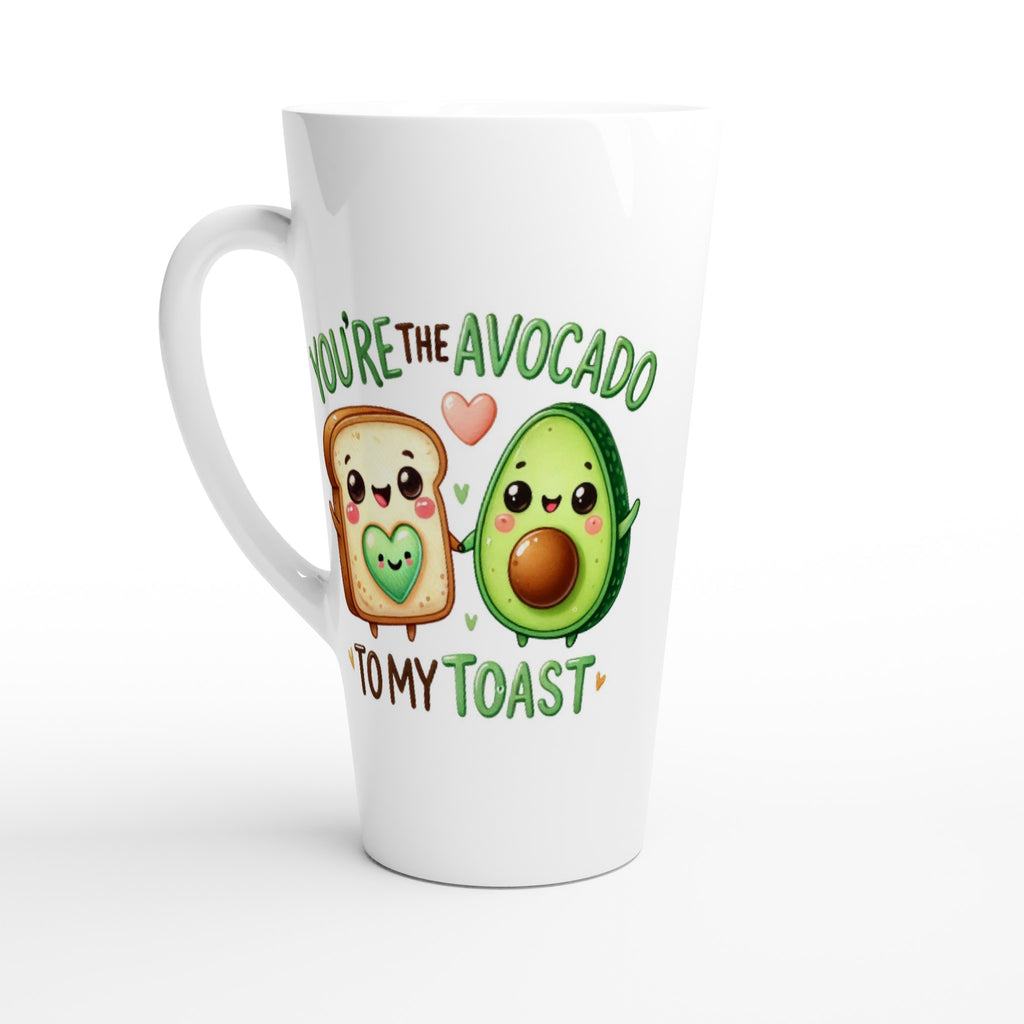 You're The Avocado To My Toast, Valentine - White Latte 17oz Ceramic Mug Default Title Latte Mug Food Globally Fulfilled Love