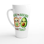You're The Avocado To My Toast, Valentine - White Latte 17oz Ceramic Mug Default Title Latte Mug Food Globally Fulfilled Love