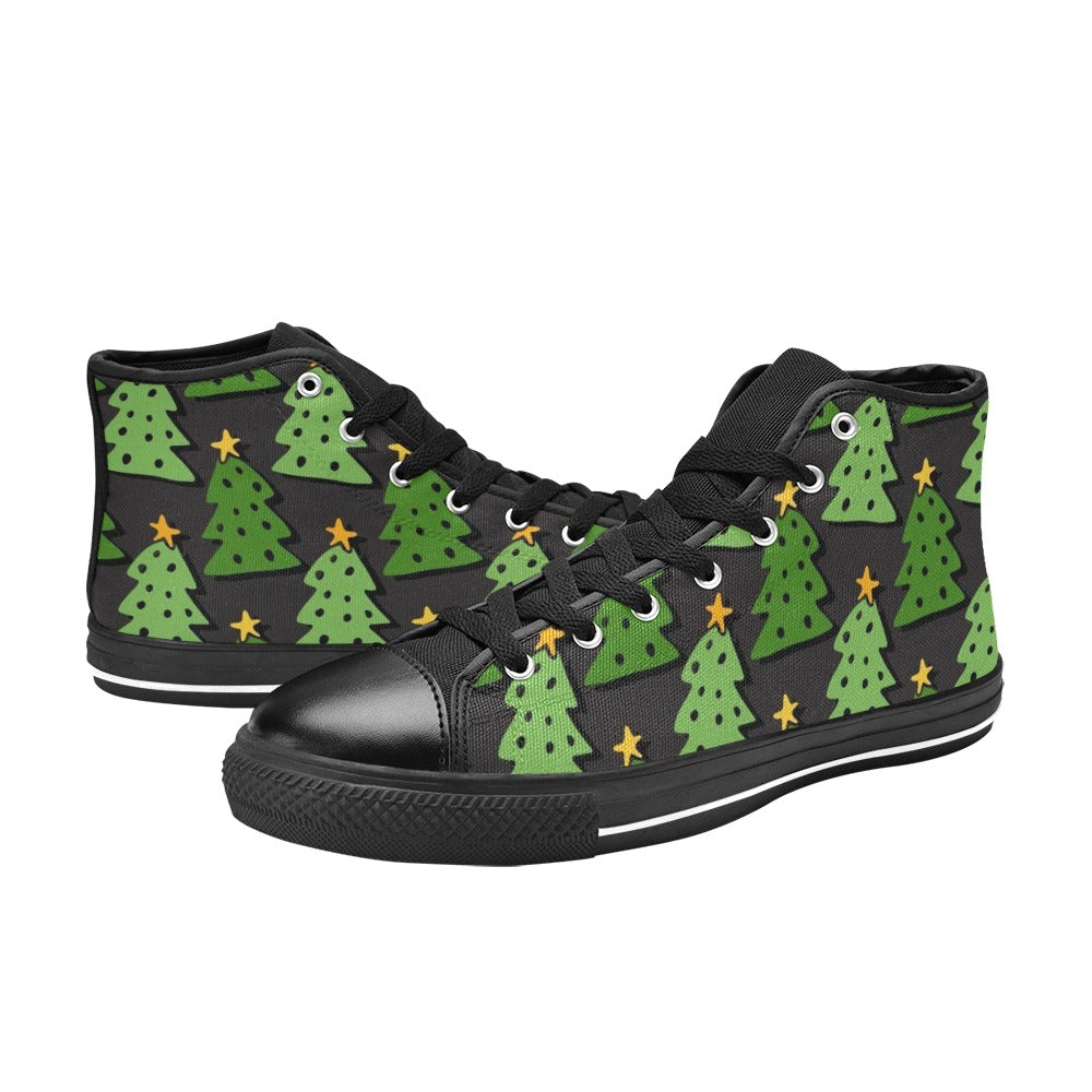 Christmas Trees - Men's High Top Canvas Shoes