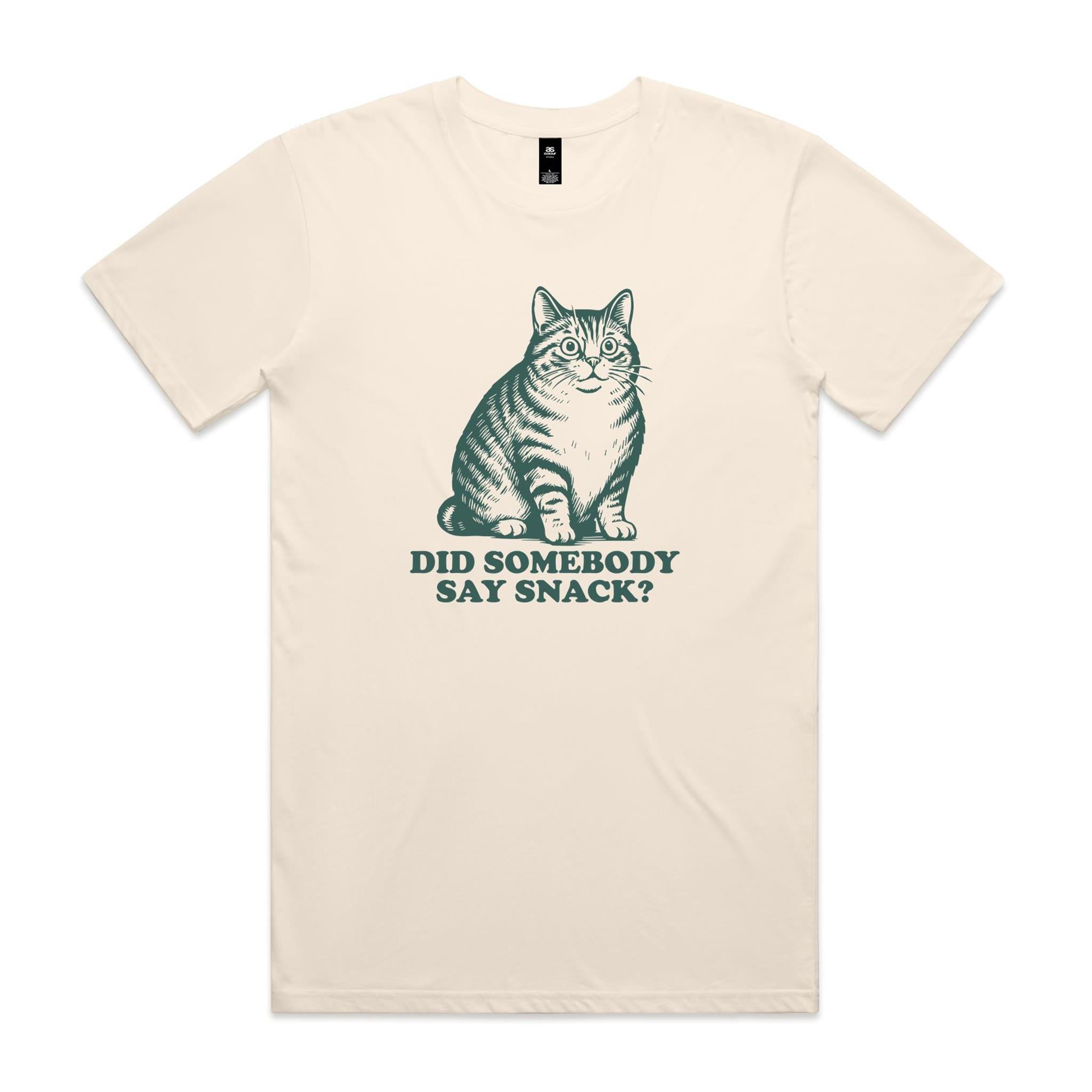 Cat, Did Somebody Say Snack? - Mens T-shirt