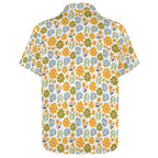 Retro Boho Floral - Women's Short-Sleeve Button Up Shirt