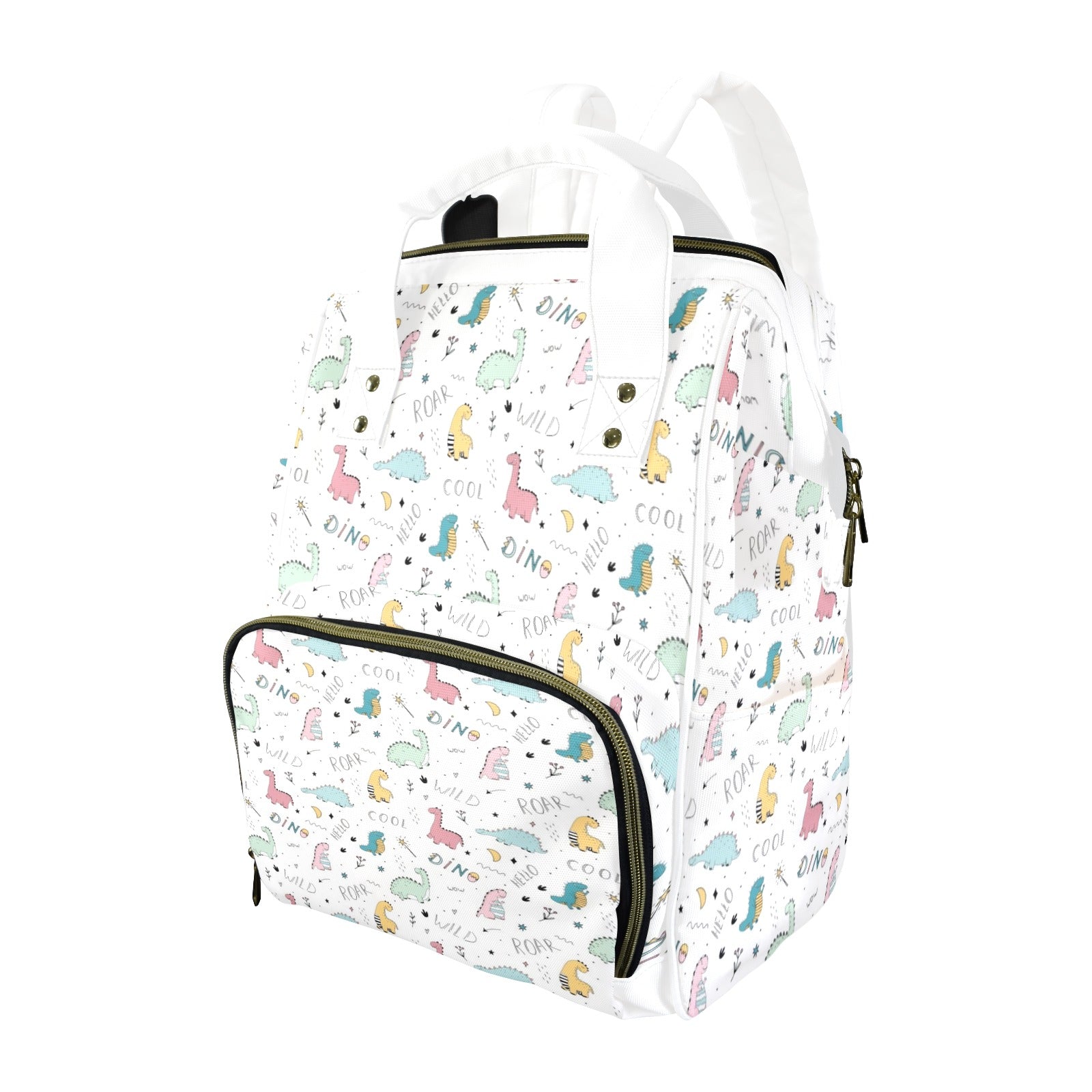 Quirky Dinosaurs Multi-Function Backpack, Nappy / Diaper Bag One Size Multi-function Backpack, Nappy / Diaper Bag animal Printed Offshore