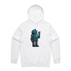 Robot - Mens Hoodie White Mens Hoodie Printed In Australia Sci Fi