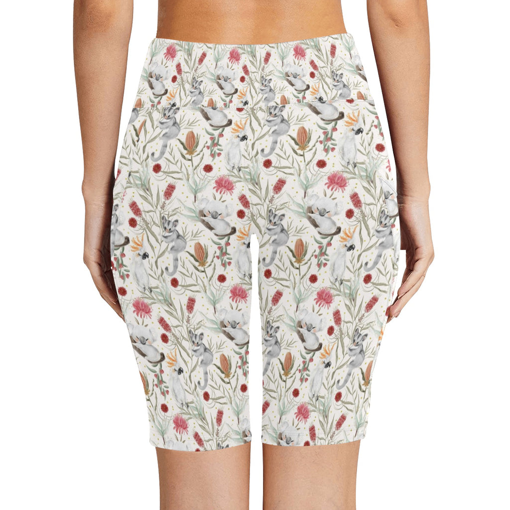 Australian Plants And Animals Women's Bike Shorts With Side Pockets