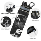 Dinosaur Skeleton - Insulated Water Bottle with Dual-Use Lid (18oz) Insulated Water Bottle with Dual-Use Lid (18oz) Printed Offshore