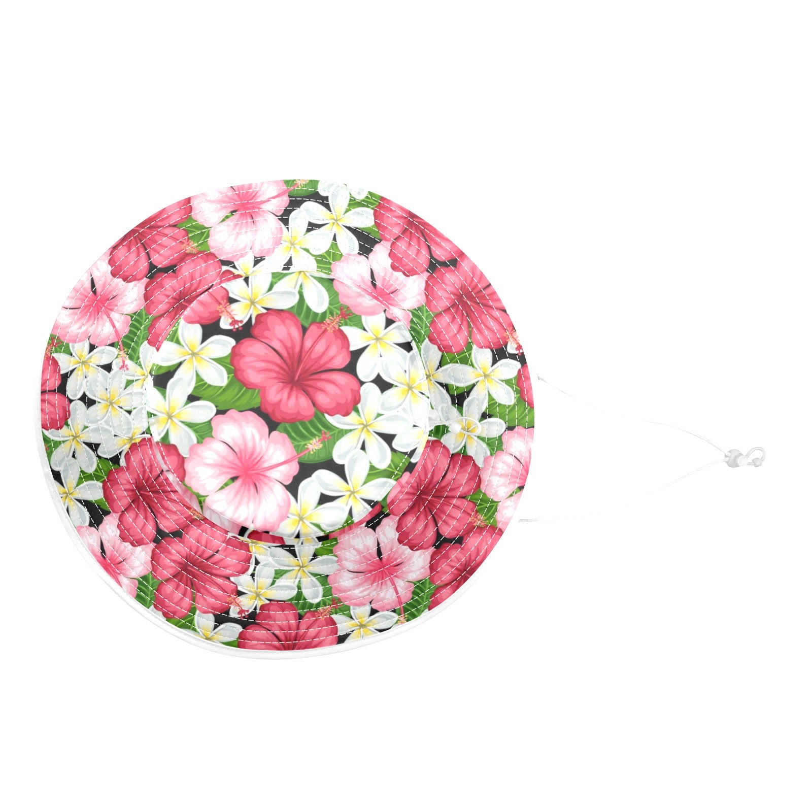 Hibiscus Wide Brim Bucket Hat Wide Brim Bucket Hat Plants Printed Offshore