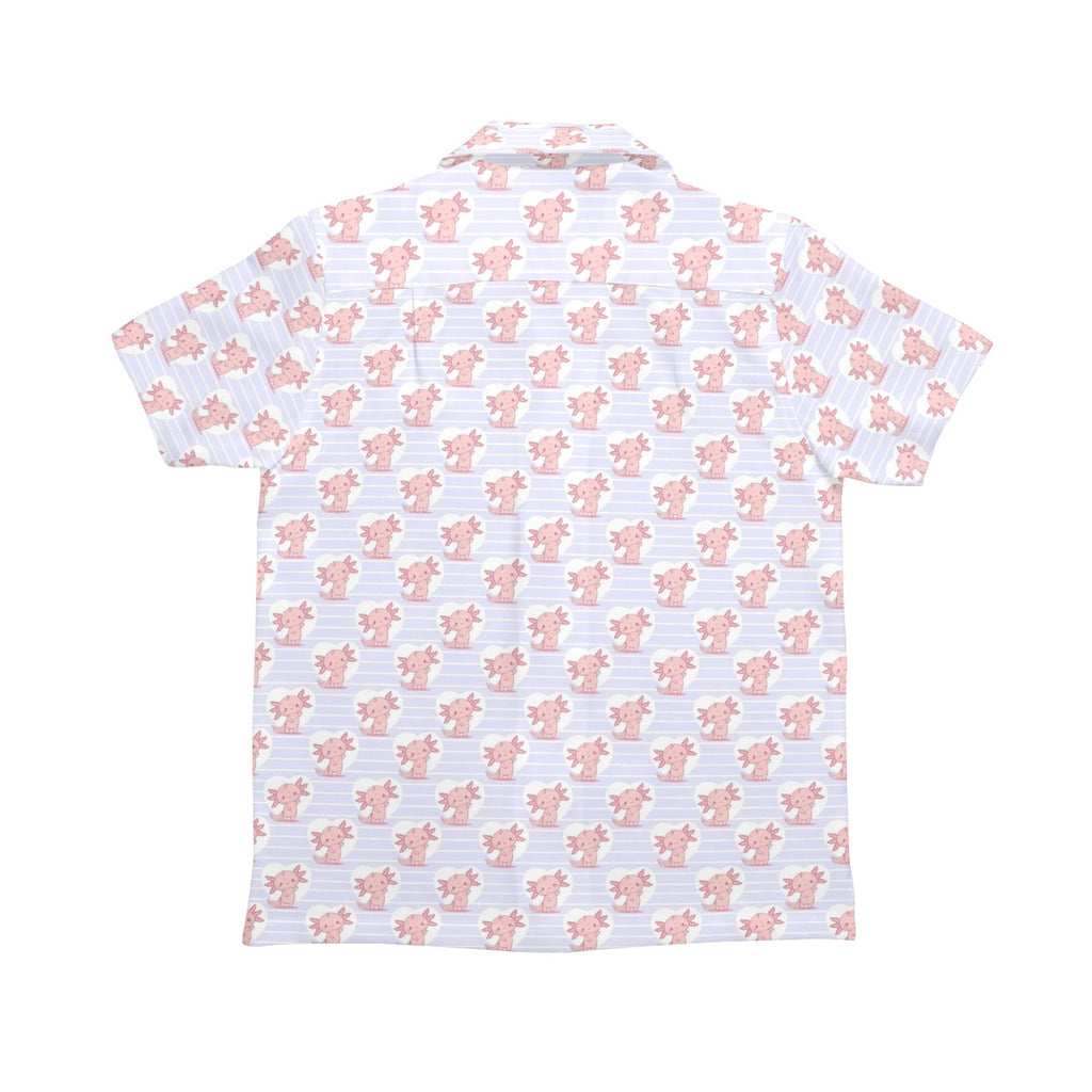 Axolotl Love Senior Kids Hawaiian Shirt