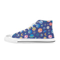 Planets On Blue Men's High Top Canvas Shoes US12 Men's Classic High Top Canvas Shoes Printed Offshore Space