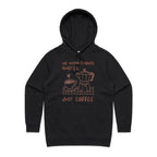No Inspirational Quotes, Just Coffee - Womens Hoodie Black Womens Hoodie Coffee Printed In Australia