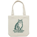 Cat, Did Somebody Say Snack? - Canvas Tote Bag Default Title Tote Bag animal Food Printed In Australia