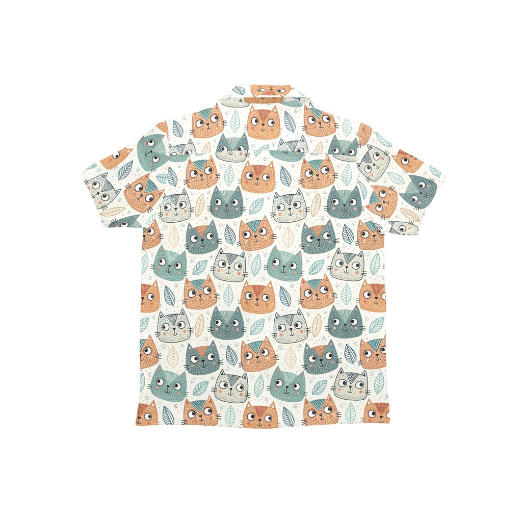 Cute Cat Faces - Junior Kids Hawaiian Shirt