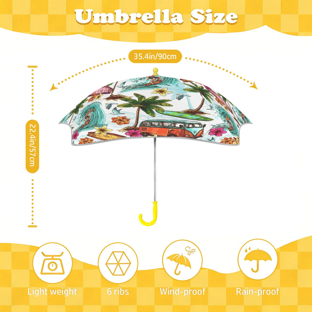Surfing Safari Kids Safe Round Corner Umbrella