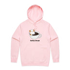 Coffee Break, Cat - Mens Hoodie Pink Mens Hoodie animal Coffee Printed In Australia