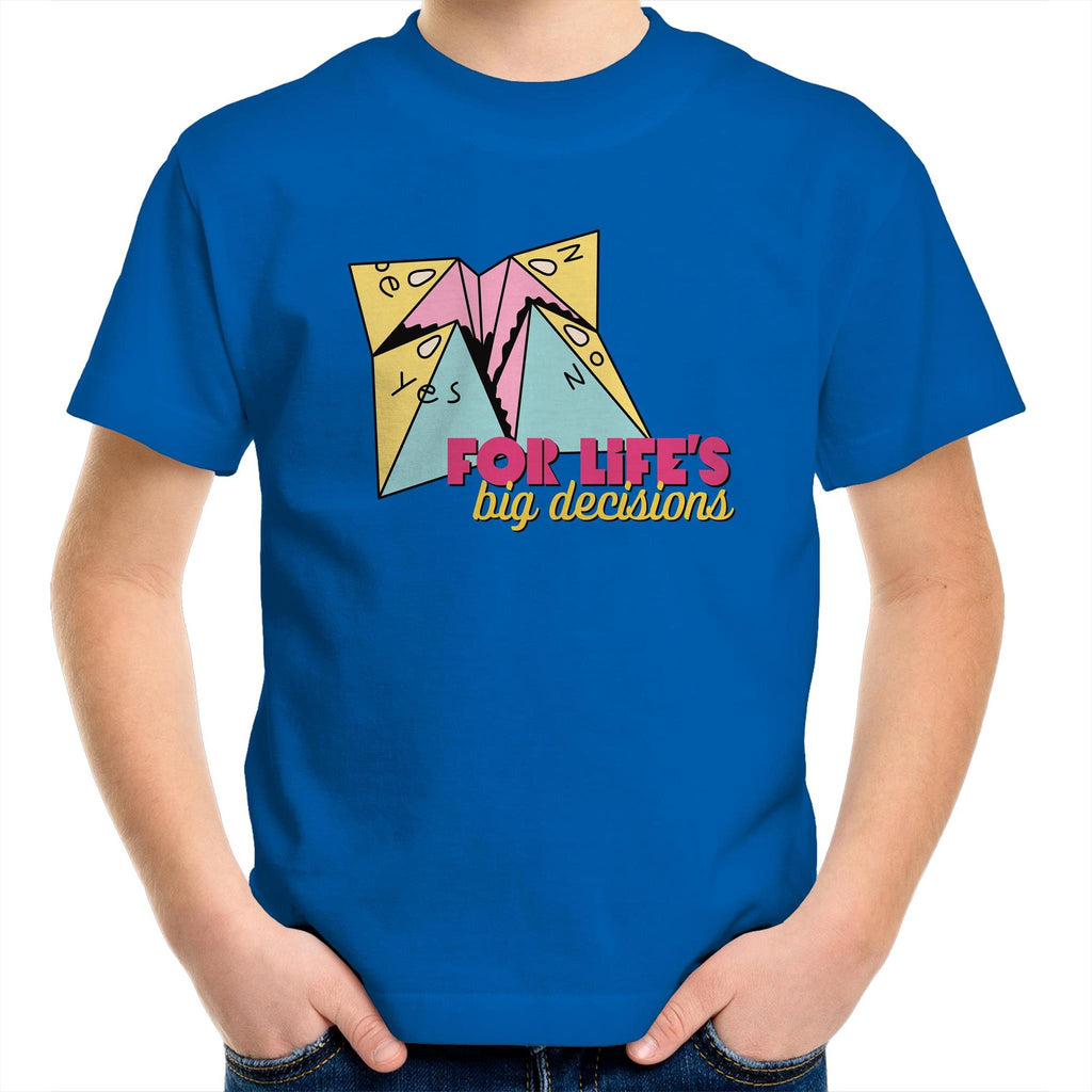 For Life's Big Decisions - Kids Youth T-Shirt Bright Royal Kids Youth T-shirt Games Printed In Australia