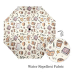 Books And Coffee - Semi-Automatic Foldable Umbrella (Model U12) Semi-Automatic Foldable Umbrella (U12)