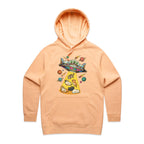 UFO Cat Abduction Women's AS Colour Hoodie Peach Womens Hoodie animal Printed In Australia Sci Fi