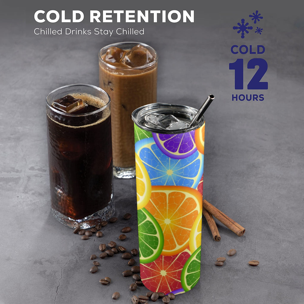 Citrus 20oz Tall Skinny Tumbler with Lid and Straw