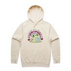 Fiction Addiction - Mens Hoodie Ecru Mens Hoodie Printed In Australia Reading