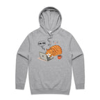 Cat Laptop, I'm OK - Mens Hoodie Grey Marle Mens Hoodie animal Printed In Australia Tech