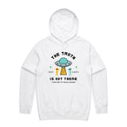 The Truth Is Out There, UFO - Mens Hoodie White Mens Hoodie Printed In Australia Sci Fi