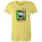 Brewtiful, Coffee Press - Womens T-shirt Yellow Womens T-shirt Coffee Printed In Australia