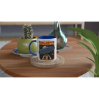 Personalise - I Want To Believe - White 11oz Ceramic Mug Personalised Mug customise Globally Fulfilled personalise Sci Fi