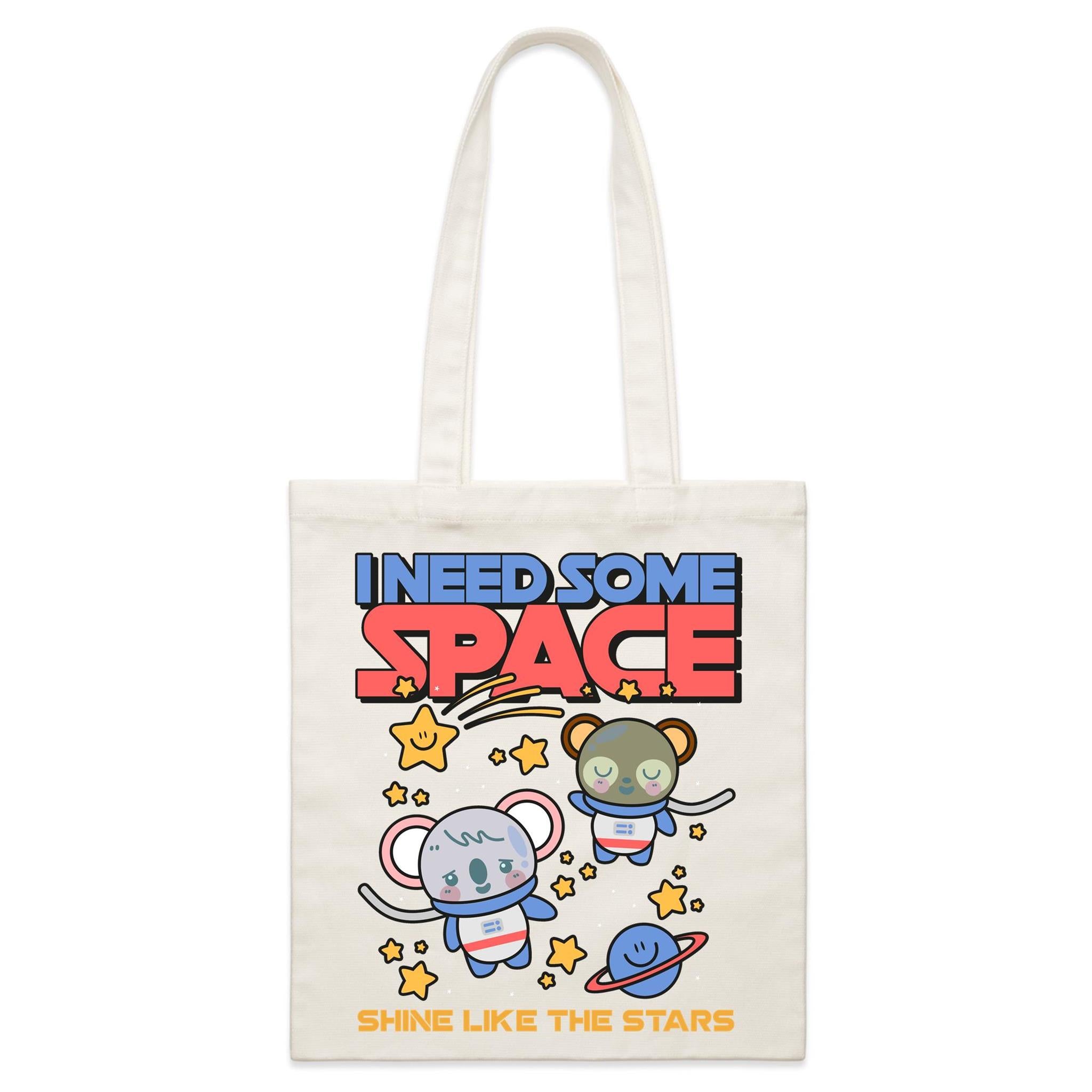 I Need Some Space - Parcel Canvas Tote Bag Default Title Small Tote Bag Printed In Australia Space