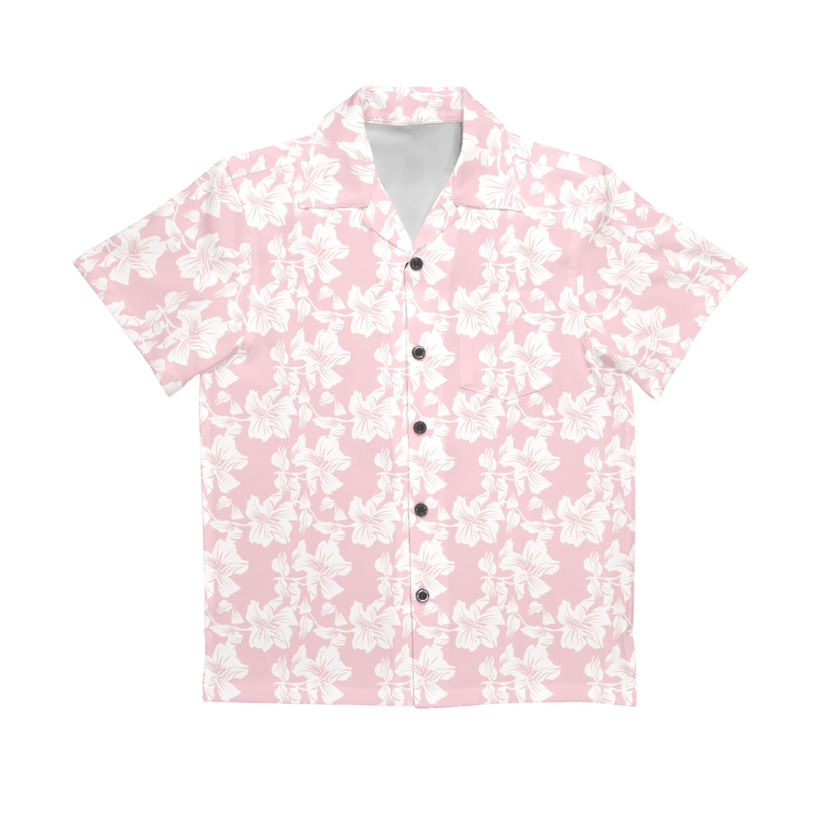 Pink Hawaiian Floral Senior Kids Hawaiian Shirt