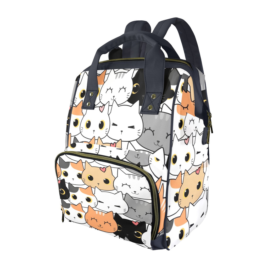 Cute Cartoon Cats - Multi-Function Backpack, Nappy / Diaper Bag