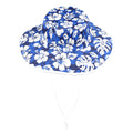 Blue Hawaiian Floral - Wide Brim Bucket Hat Wide Brim Bucket Hat Plants Printed Offshore
